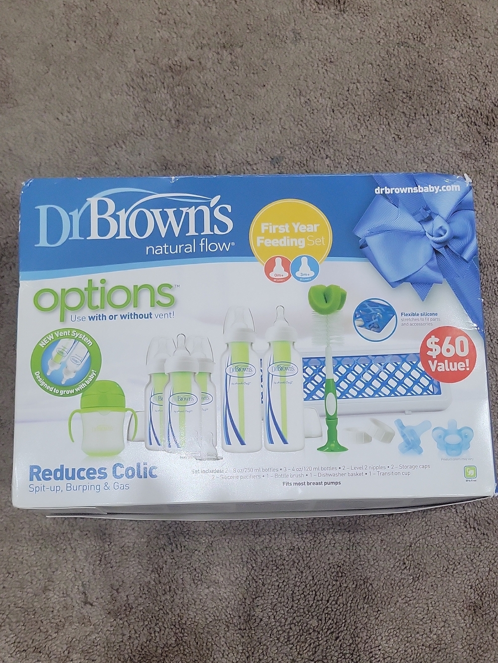 Dr. Brown's Options First Year Feeding Set - Green/White